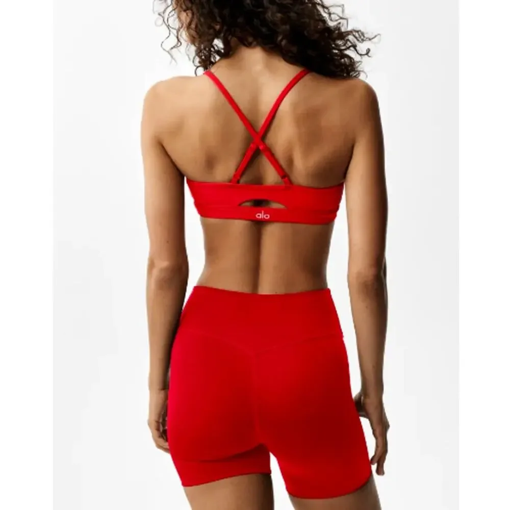 Alo Yoga Airlift Intrigue Bra Bright Red Size L